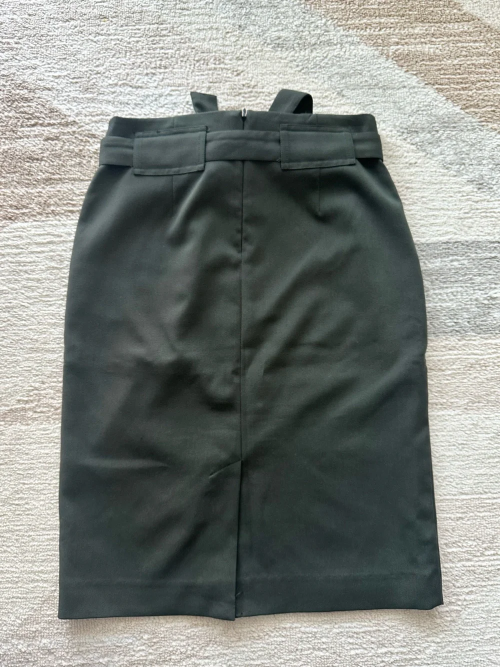 Banana Republic Forest Green Pencil Skirt with Waist Tie Size 0